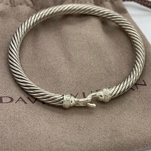 David Yurman 5mm Diamond Buckle Cable Bracelet